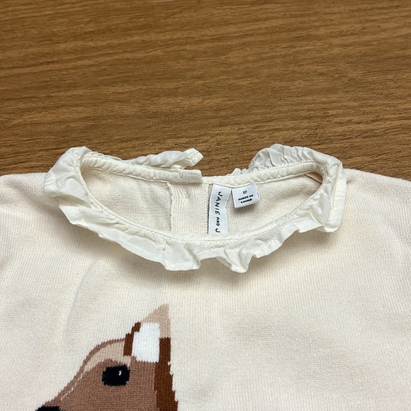 Janie and Jack deer sweater size 12 - Picture 6 of 8